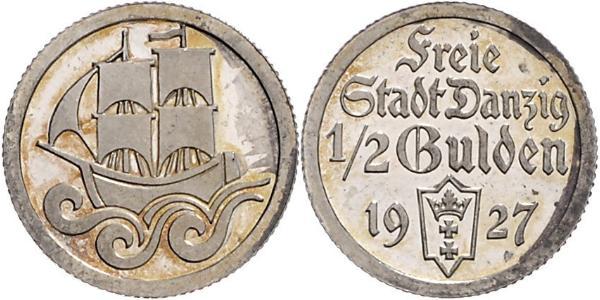 1/2 Gulden Gdansk (1920-1939) Silver 