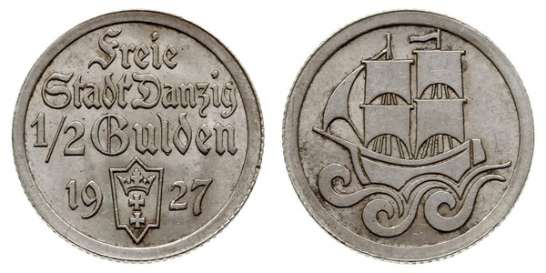 1/2 Gulden Gdansk (1920-1939) Silver 