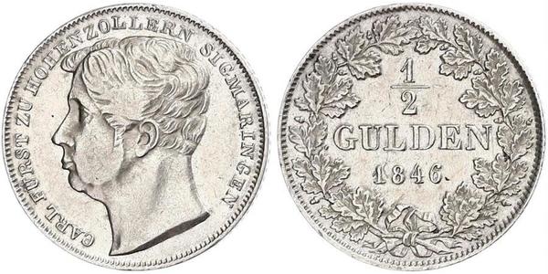 1/2 Gulden Germany Silver 