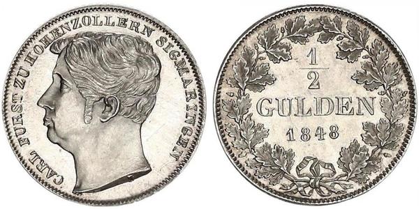 1/2 Gulden Germany Silver 