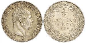 1/2 Gulden Kingdom of Prussia (1701-1918) Silver Frederick William IV of Prussia (1795 - 1861)