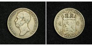 1/2 Gulden Kingdom of the Netherlands (1815 - ) Silver William II of the Netherlands (1792 - 1849)