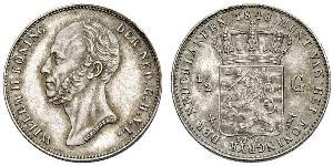 1/2 Gulden Kingdom of the Netherlands (1815 - ) Silver William II of the Netherlands (1792 - 1849)