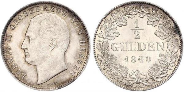 1/2 Gulden 联邦州 (德国) 銀 