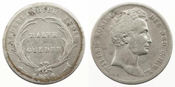 1/2 Gulden 荷兰王国 銀 