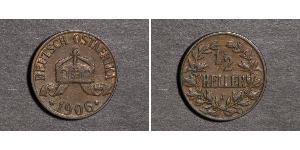 1/2 Heller German East Africa (1885-1919) 銅 