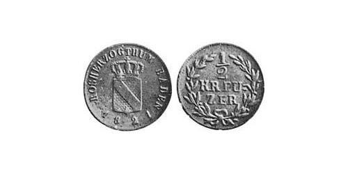 1/2 Kreuzer Grand Duchy of Baden (1806-1918) Kupfer 