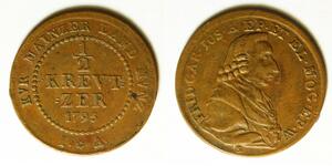 1/2 Kreuzer Germania Rame 