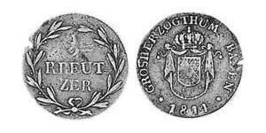 1/2 Kreuzer Grand Duchy of Baden (1806-1918) Rame 