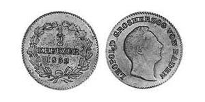 1/2 Kreuzer 巴登大公國 (1806 - 1918) 銅 利奥波德 (巴登)