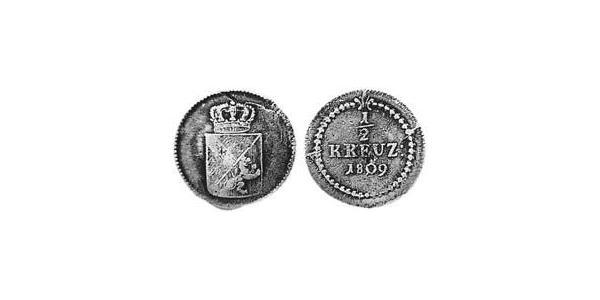1/2 Kreuzer 巴登大公國 (1806 - 1918) 銅 