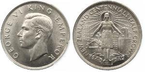 1/2 Krone Nouvelle-Zélande Argent George VI (1895-1952)