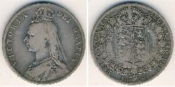 1/2 Krone Royaume-Uni Argent 