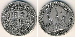 1/2 Krone Royaume-Uni Argent 