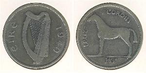 1/2 Krone Irlanda (1922 - ) Argento 