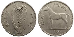 1/2 Krone Irlanda (1922 - ) Argento 