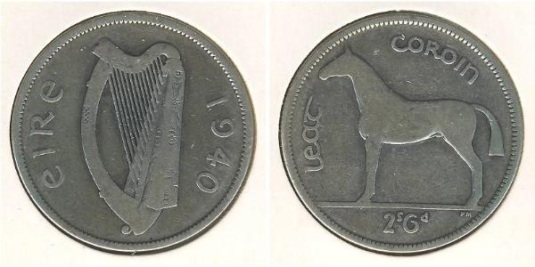 1/2 Krone Irlanda (1922 - ) Argento 