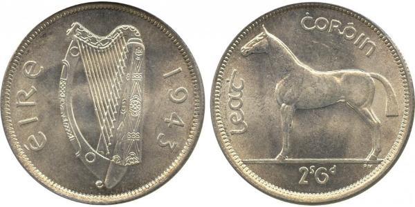 1/2 Krone Irlanda (1922 - ) Argento 