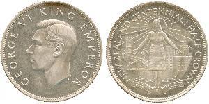 1/2 Krone Nuova Zelanda Argento Giorgio VI (1895-1952)