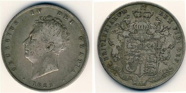 1/2 Krone Regno Unito  Argento 