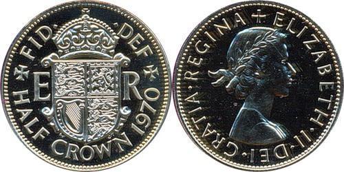 1/2 Krone United Kingdom (1922-) Copper/Nickel Elizabeth II (1926-2022)