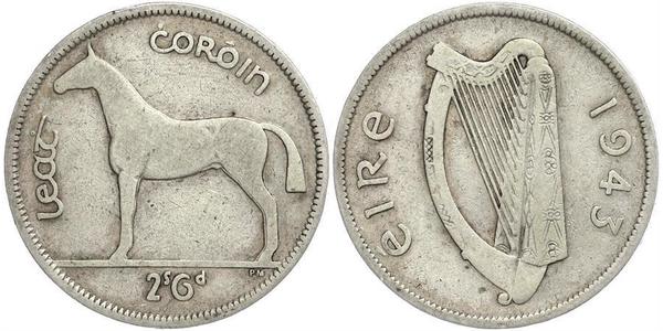 1/2 Krone Irlanda (1922 - ) Plata 