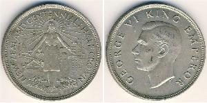 1/2 Krone Nueva Zelanda Plata Jorge VI (1895-1952)