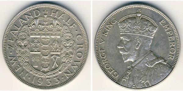 1/2 Krone Nueva Zelanda Plata 