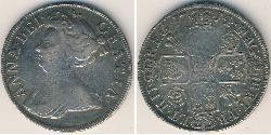 1/2 Krone Reino Unido Plata 