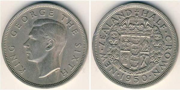 1/2 Krone Nuova Zelanda Rame/Nichel 