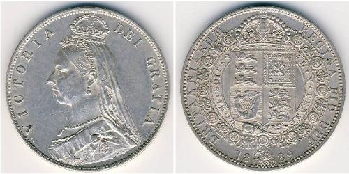1/2 Krone 英国 銀 