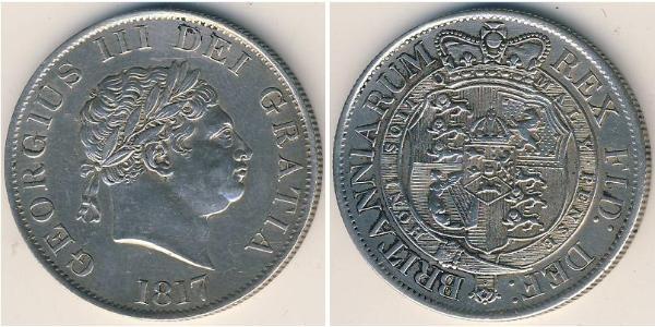 1/2 Krone 英国 銀 