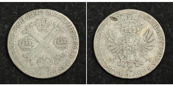 1/2 Kronenthaler Niederlande Silber 