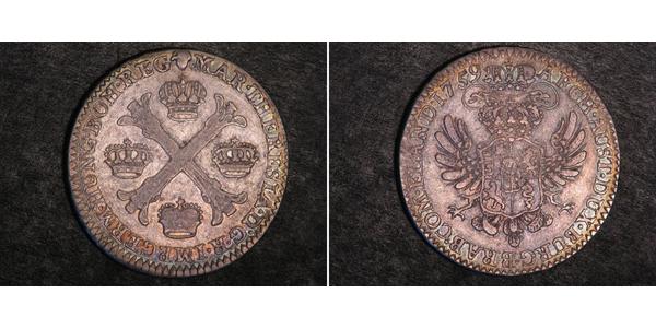 1/2 Kronenthaler 荷兰 銀 