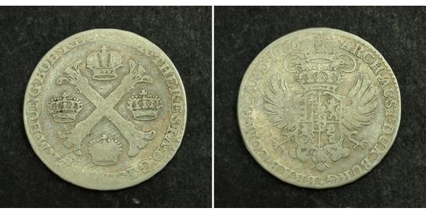 1/2 Kronenthaler 荷兰 銀 