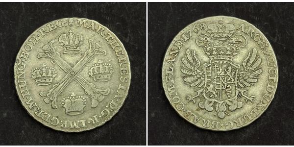 1/2 Kronenthaler 荷兰 銀 