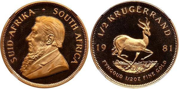 1/2 Krugerrand Sudáfrica Oro 