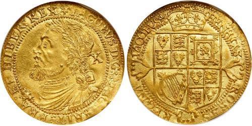 1/2 Laurel Королевство Англия (927-1649,1660-1707) Золото Яков I (1566-1625)