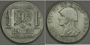 1/2 Lek Albanian Kingdom (1939-1943) Stainless steel Victor Emmanuel III of Italy (1869 - 1947)