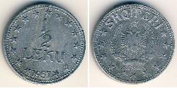 1/2 Lek República Socialista Popular de Albania (1944 - 1992) Zinc 