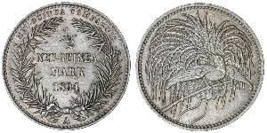 1/2 Mark Nuova Guinea Argento 