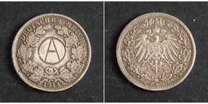 1/2 Mark Alemania Plata 