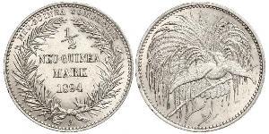 1/2 Mark Nueva Guinea Plata 