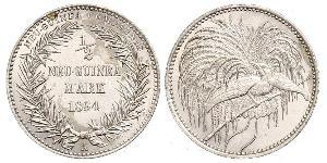 1/2 Mark Nueva Guinea Plata 