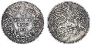 1/2 Mark New Guinea Silver 