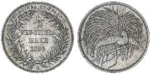 1/2 Mark New Guinea Silver 