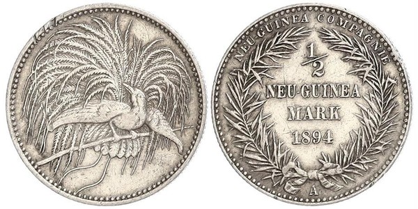 1/2 Mark New Guinea 銀 