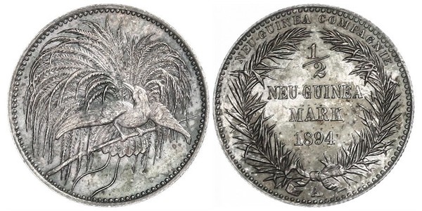 1/2 Mark New Guinea 銀 