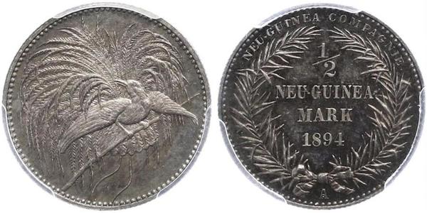 1/2 Mark New Guinea 銀 
