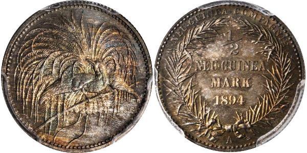 1/2 Mark New Guinea 銀 